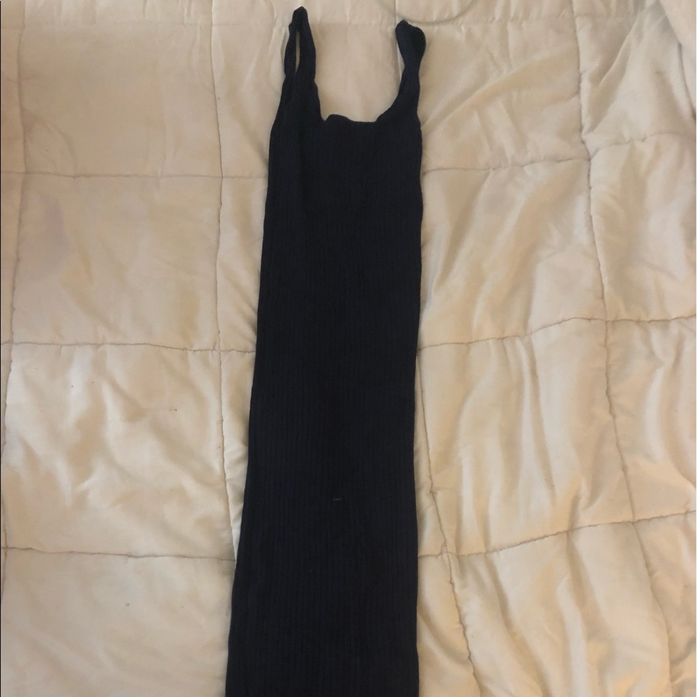 NAVY KNIT ZARA MIDI DRESS